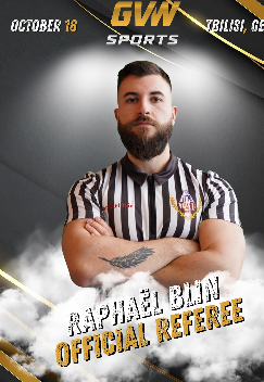 Raphael Blin, arbitre international et athl&egrave;te fran&ccedil;ais de bras de fer
